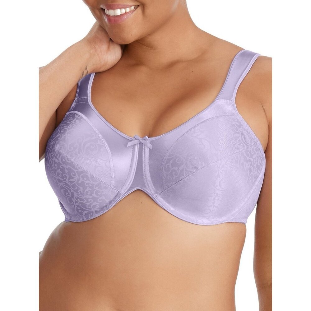 Bali 38DDD Bra Lilac Purple Satin Tracings Minimizer Underwire Full Figure 3562